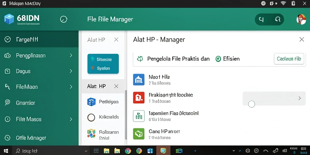 Antarmuka 68IDN yang jelas dan fungsional untuk pengelolaan file.