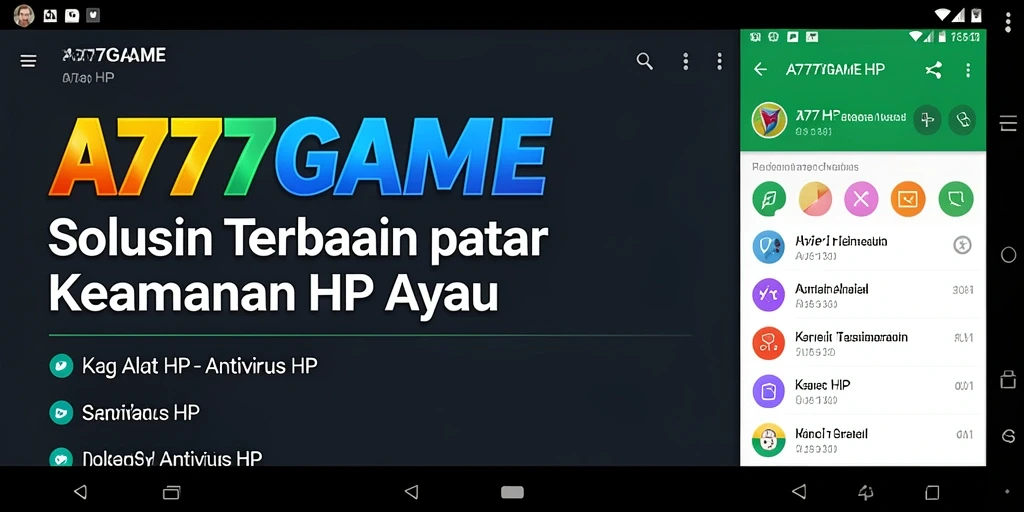 Tampilan antarmuka aplikasi A777GAME yang intuitif dan ramah pengguna.