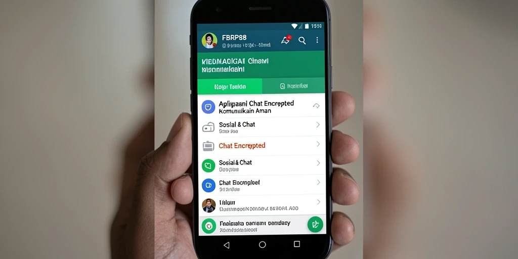 Antarmuka FBRP88 yang menampilkan fitur Chat Encrypted untuk komunikasi aman.