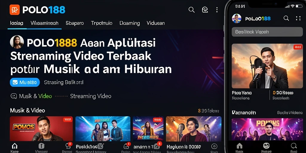Tampilan antarmuka aplikasi POLO188 yang menarik untuk Streaming Video.
