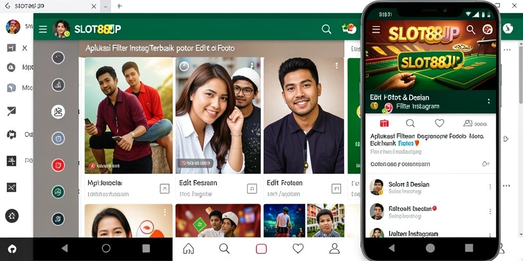 Tampilan antarmuka SLOT88JP dengan filter Instagram yang menawan.